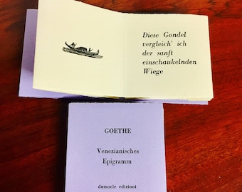 GOETHE Artist's Book Letterpress