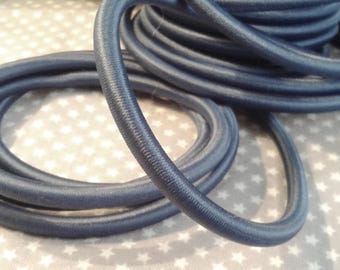 20 cm cord 5 mm silk, Prussian blue color