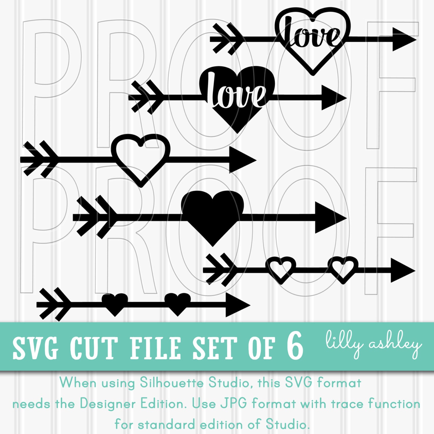 Download SVG Files Set of 6 arrow cut files-Commercial use ok Includes