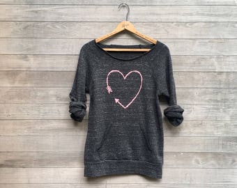 i love you more Heart Sweatshirt, Valentine's Day Gift, Girlfriend Gift, Cozy Sweater, Anniversary Gift, Sizes Small-2XL