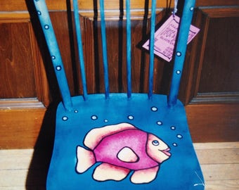 Mumma fishy wishy hand-painted chair!!!