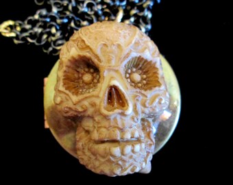 Dia Los Muertos - Day of the Dead Locket Necklace