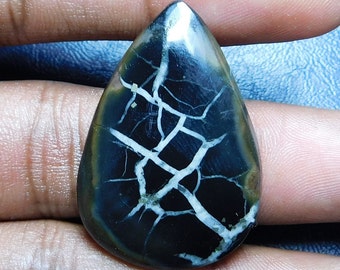 26 Cts Natural Top Quality Septarian Gemstone Cabochon Pear Shape 34x24x3.5MM