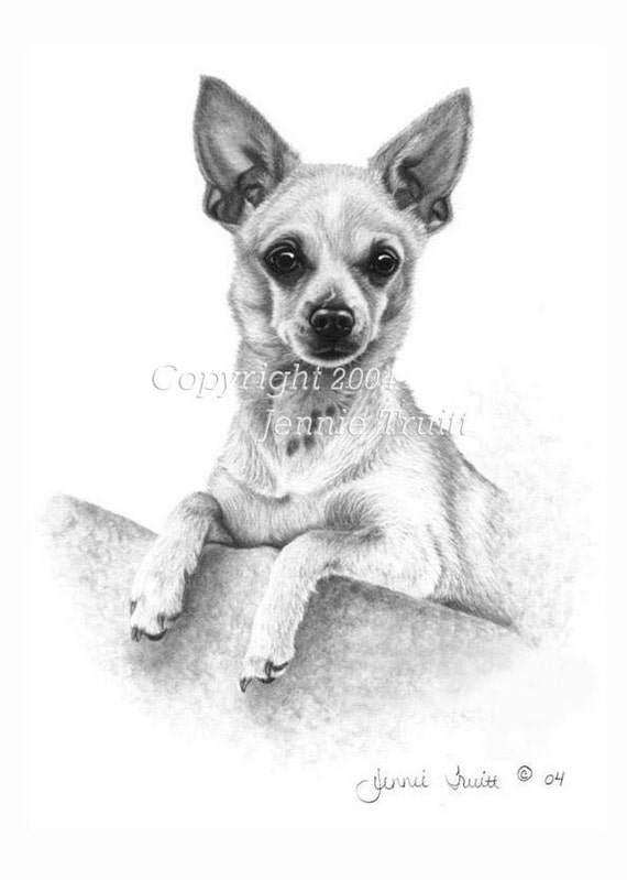 Items similar to 11 x 14 Deer Chihuahua Art Print from 