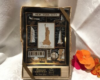 NYC Souvenir, Smoked Glass Ashtray