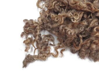 First Clip Kid Mohair wool locks , colour red RM-9