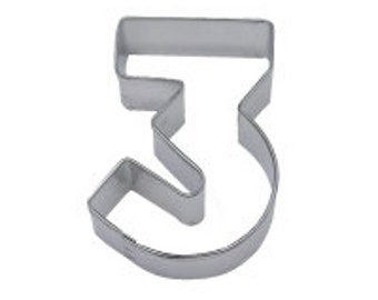 Number 3 Cookie Cutter