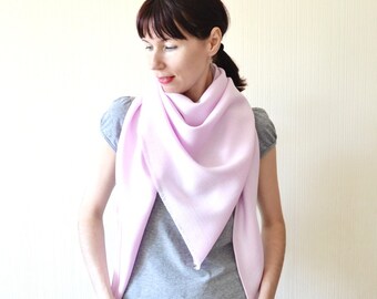 pink scarf linen scarf shawl wrap lightweight scarf wedding shawl boho gift mom pink shawl pink gift outdoors gift spring scarf sister gift