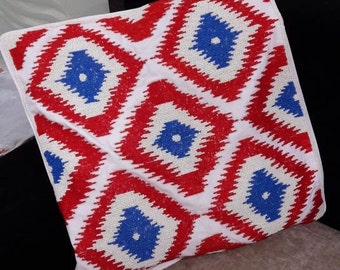 Hand embellished beaded cushion cover
