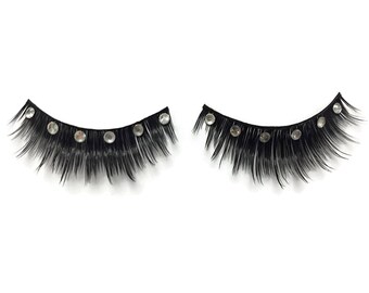 Handmade Eyelashes - Lash Forward - 100% Mink Fur and Crystal 3D Handmade False Eyelash Extensions - 1 Set : 1063