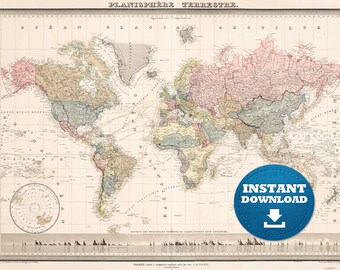 printable world map etsy