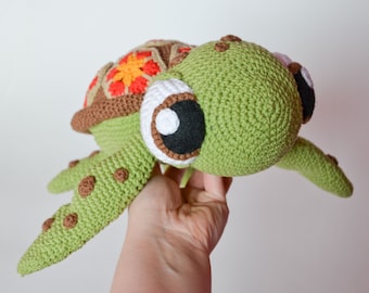 Crochet PATTERN -sea turtle by Krawka, turtle, tortoise, sea creature, cute,