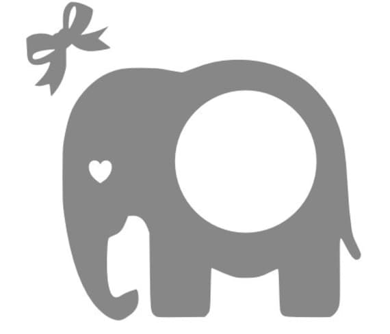 Download Cute Elephant Monogram with bow
