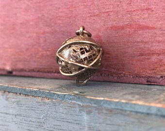 Sterling Silver Globe Pendant Charm