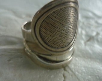 Sterling Silver Ring, Silver Wire Wrapped Ring, Silver Statement Ring, Chunky Silver Ring, Round Silver Ring, Grooved Silver Ring, Wide Ring