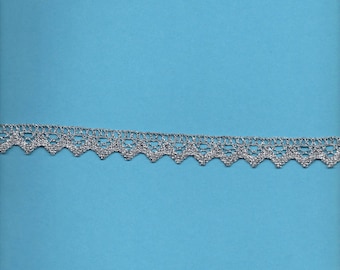 Lace silver Lurex 2cm wide