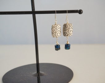 Silver and Glass Earrings