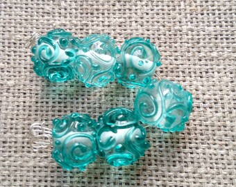 6 pcs Multicolor Lampwork Beads Set