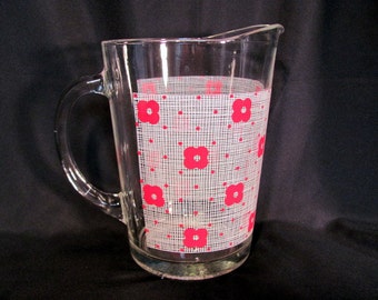 Lemonade, Iced Tea Pitcher / Red and White Ice Tea Pitcher