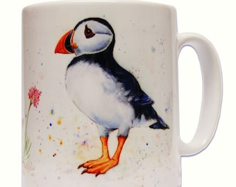 Puffin mug, sea bird, puffins, coastal, ideal gift