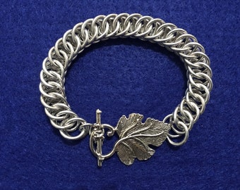 Leaf Toggle Chainmaille Bracelet