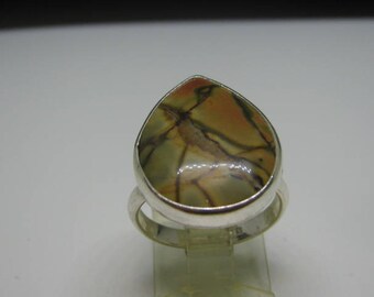 red creek jasper sterling silver ring