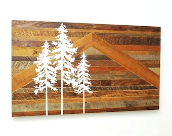 Reclaimed Wood Tree Painting