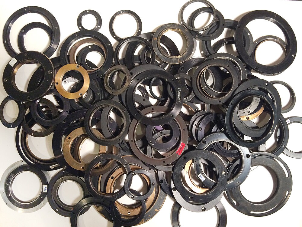 Brass Barrel Camera Shutter Lens Retaining Ring and Flange