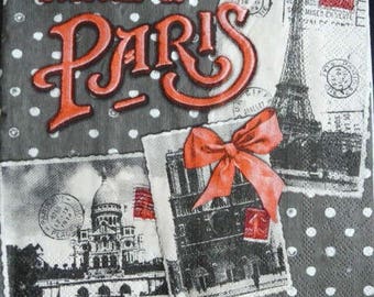 Paper towel souvenir of Paris