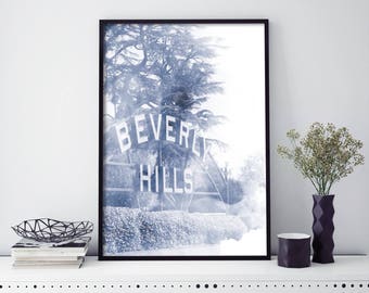 Beverly Hills, Los Angeles LA Watercolour Print Wall Art | 4x6 5x7 A4 A3 A2
