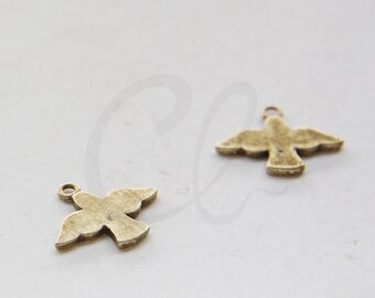 One Piece Antique Brass Charm - Bird 20x17mm (7353Z-N-17)