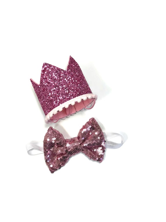 Dog Birthday Set || Dog Gift || Dog Hat and Bow || Dog Birthday Party || Dog Birthday Crown || Dog Costume || Pet Party || Dalmation
