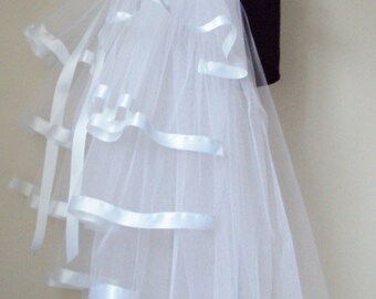 White Burlesque Bridal Bustle Belt size US 2 4 6 8 10 UK 6 8 10 12 14