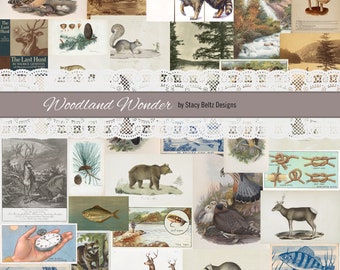 Vintage Woodland Wonder Digi Kit for Journals and Scrapbooking