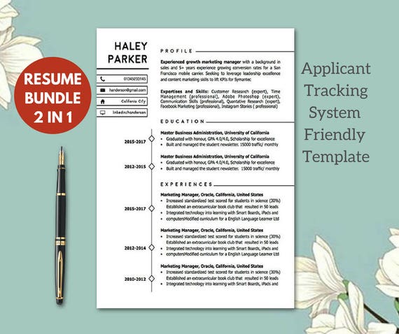 Modern ATS Friendly Resume Templates Resume Template