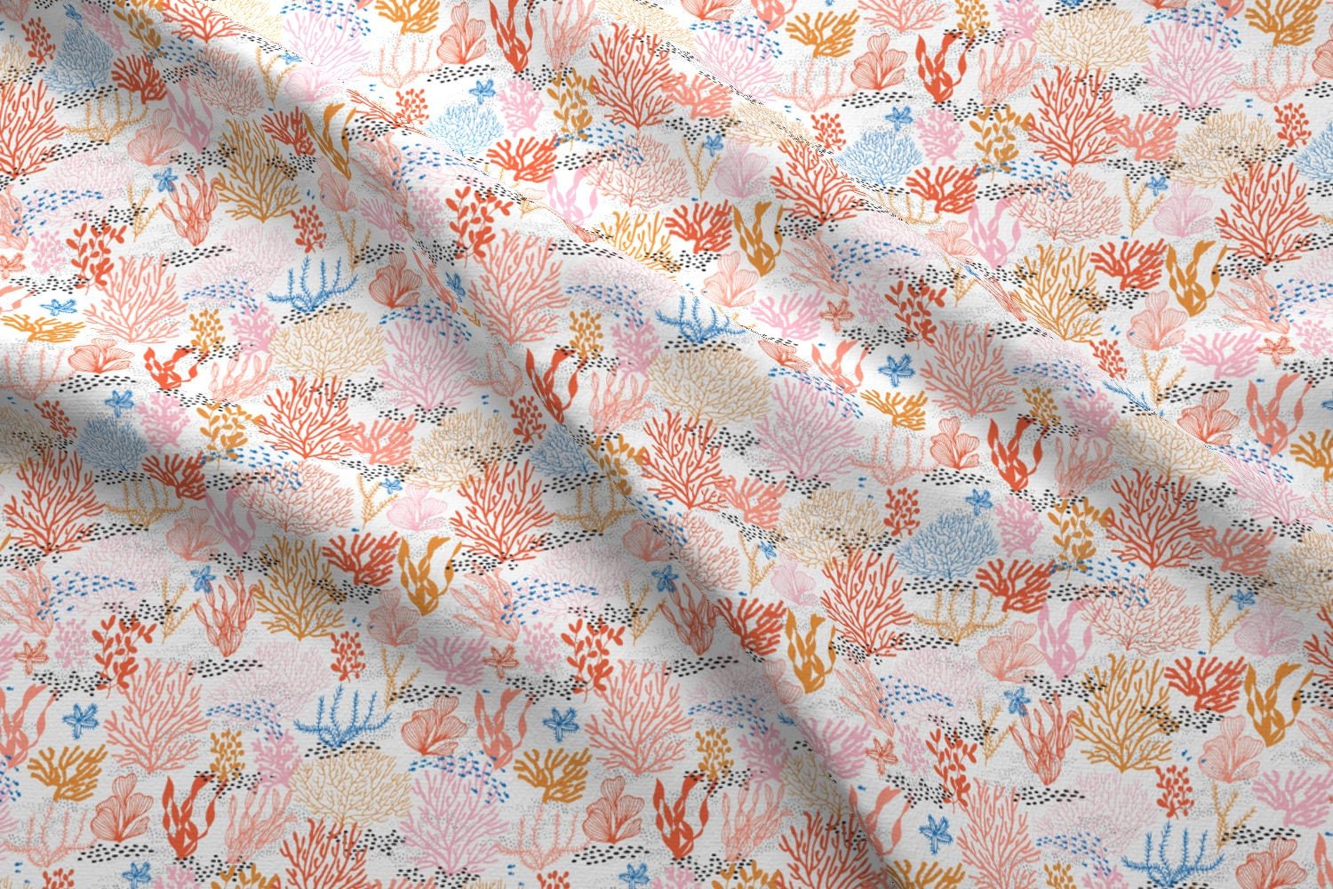 Pink Coral Reef Nautical Fabric Coral Reef By Shelbyallison