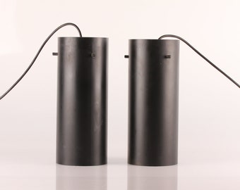 Storm Pendant Cylinder - Black Metal - Danish Design Mid Century Modern