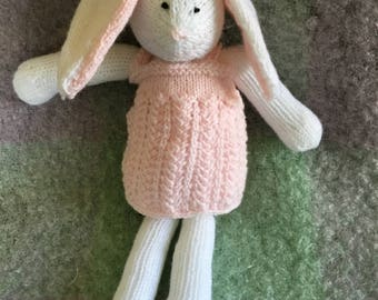 Hand knit Easter bunny