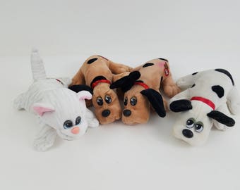 stuffed dogs and cats