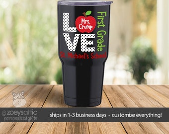 teacher tumbler | teacher stainless steel tumbler | MAARS® 30 oz. tumbler | teacher gift first grade second grade kindergarten MSCL-025t
