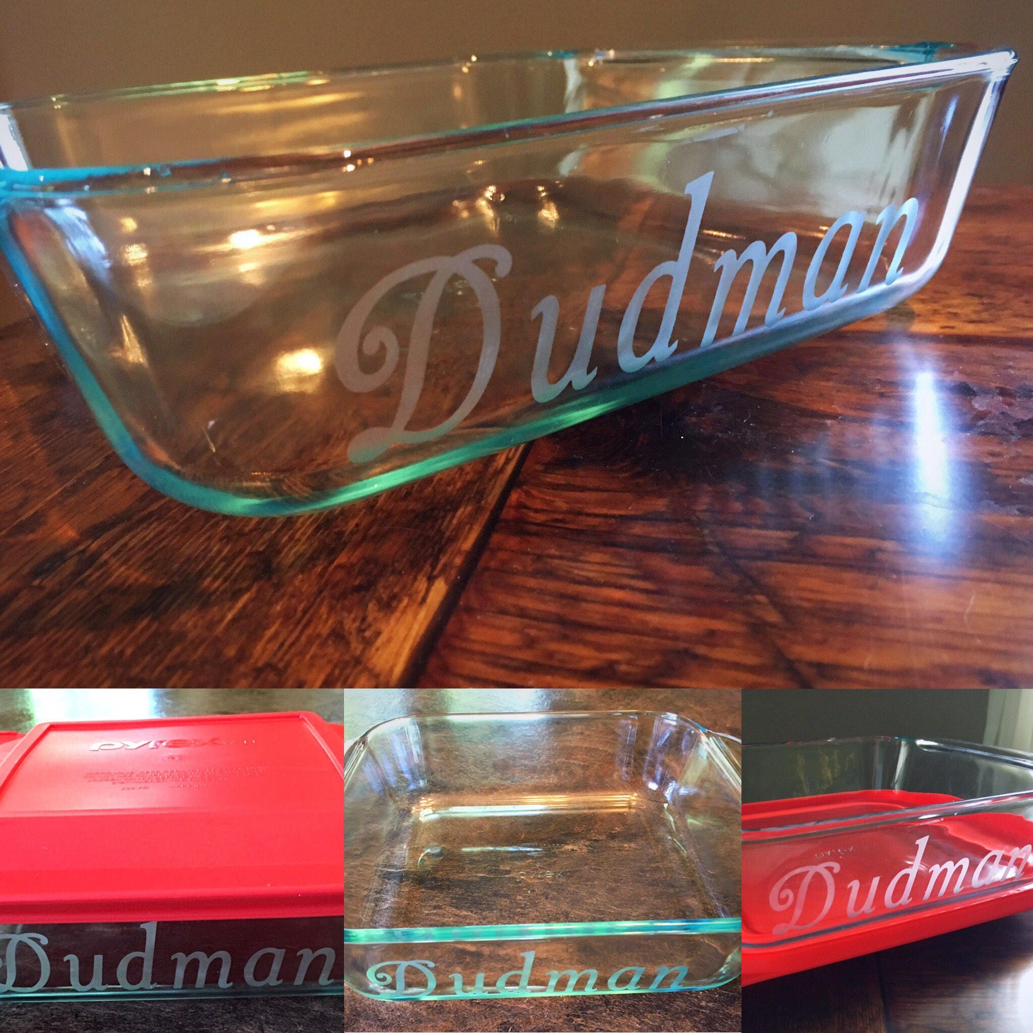 Personalized Etched Glass Bakeware Wedding Shower
