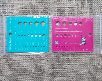 HiyaHiya Knitting Needle Gauge - Metric & US
