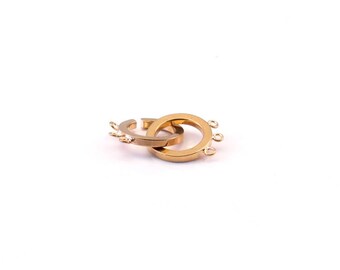 1 round clasp 3 rows golden metal