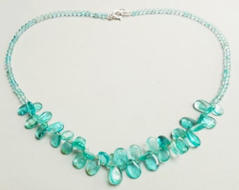 Apatite and 925 sterling Silver necklace