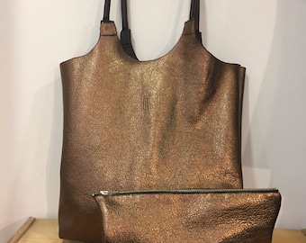 Bronze Tote Handmade Bag