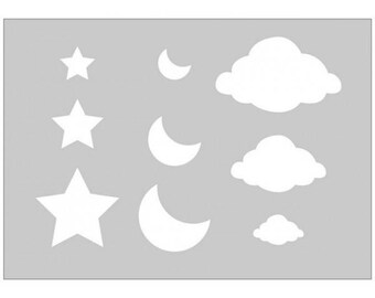 Template designs polymer clay leather clouds A5 Format
