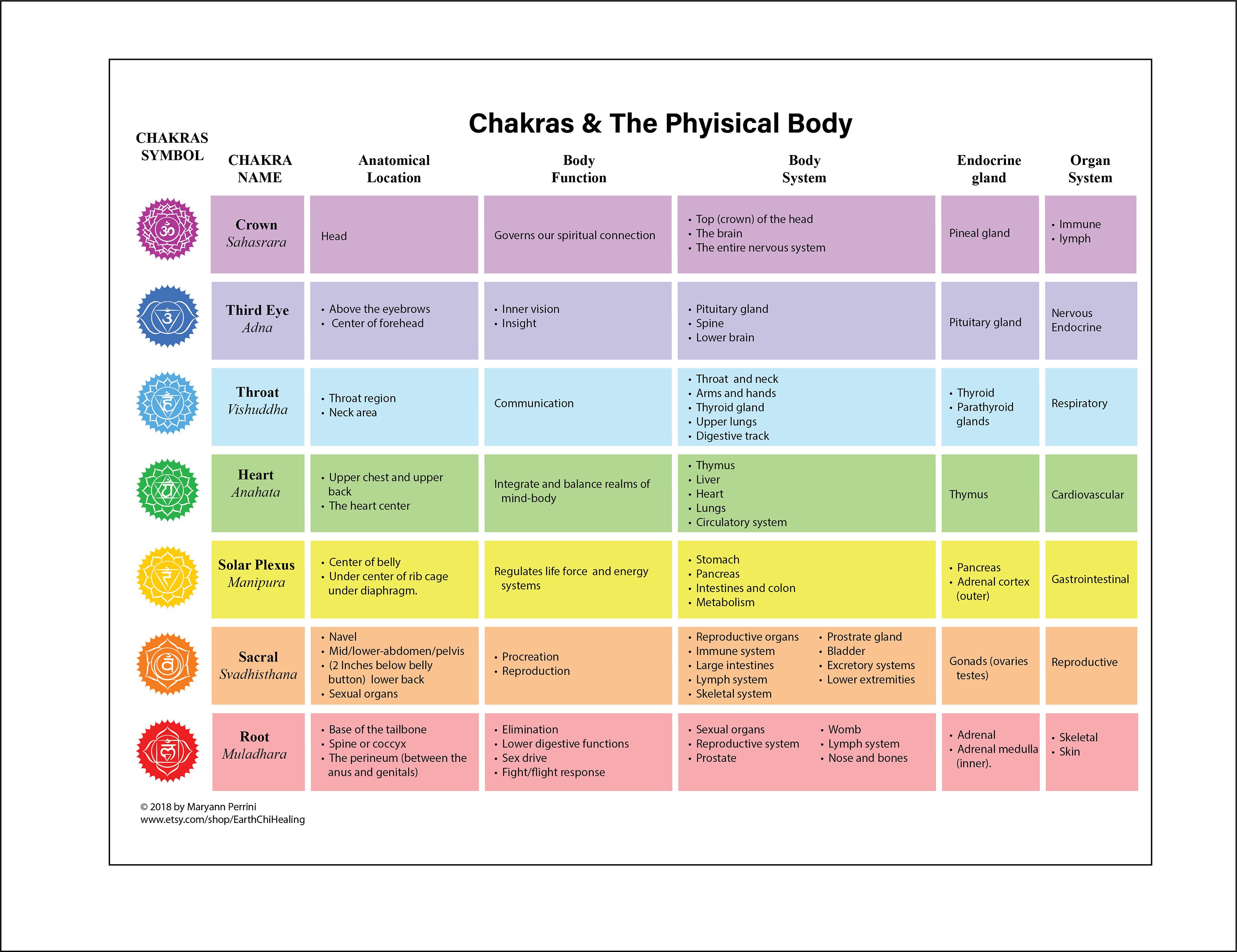 printable chart chakras and the physical body anatomy reiki reiki body chart