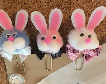 6 Bunny Clips with Glassine Bags