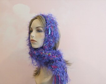 Yarn scarf,Violet Pantone 2018 scarf,women's clothing Boho,Boho Clothing,Boho scarves,fringe scarves,skinny boho scarf,rainbow scarf