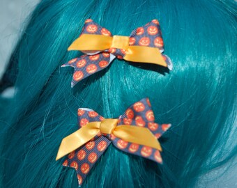 Halloween Pumpkin Jack O lantern bows